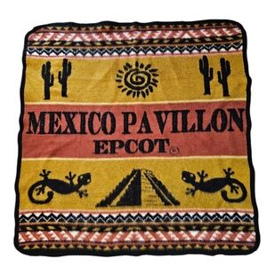 2010 Walt Disney World Epcot Center Mexico Pavilion Throw RARE ERROR Blanket